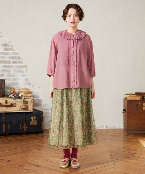 Jocomomola / ホコモモラ ロング・マキシ丈スカート | Callejero チュールプリーツスカート | 詳細12