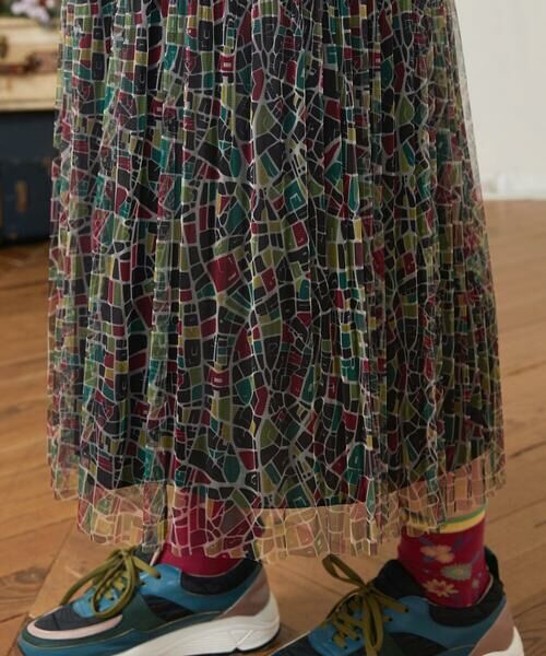 Jocomomola / ホコモモラ ロング・マキシ丈スカート | Callejero チュールプリーツスカート | 詳細5