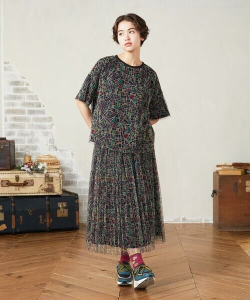 Jocomomola / ホコモモラ ロング・マキシ丈スカート | Callejero チュールプリーツスカート | 詳細9