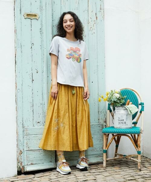 Jocomomola / ホコモモラ ロング・マキシ丈スカート | Azahar  コード刺繍入りコットンシルクスカート | 詳細12