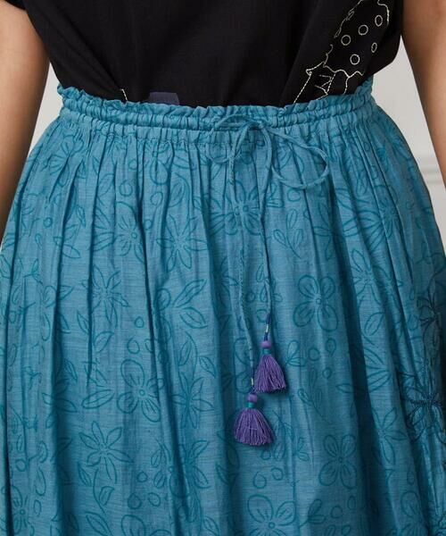 Jocomomola / ホコモモラ ロング・マキシ丈スカート | Azahar  コード刺繍入りコットンシルクスカート | 詳細2