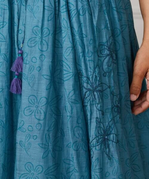 Jocomomola / ホコモモラ ロング・マキシ丈スカート | Azahar  コード刺繍入りコットンシルクスカート | 詳細3