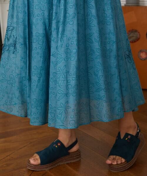 Jocomomola / ホコモモラ ロング・マキシ丈スカート | Azahar  コード刺繍入りコットンシルクスカート | 詳細5