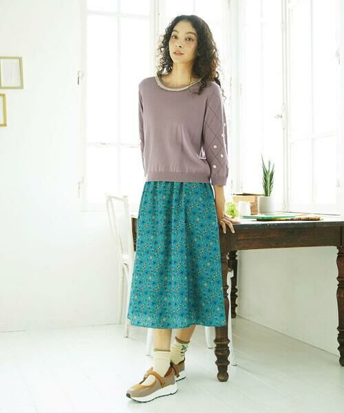 Jocomomola / ホコモモラ ロング・マキシ丈スカート | Calle de la Pasa 幾何学プリントスカート | 詳細11