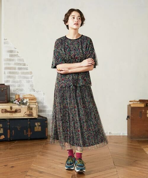 Jocomomola / ホコモモラ カットソー | Callejero チュールレイヤードカットソー | 詳細12