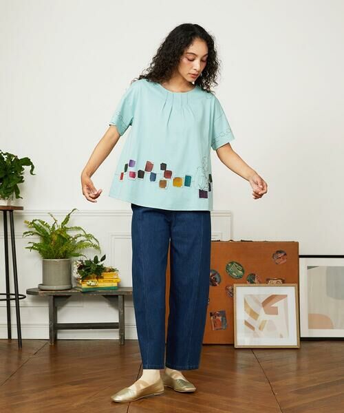 Jocomomola / ホコモモラ カットソー | 【接触冷感】Puerta de sol クラフト刺繍カットソー | 詳細13