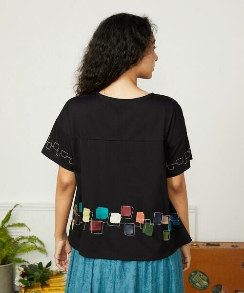 Jocomomola / ホコモモラ カットソー | 【接触冷感】Puerta de sol クラフト刺繍カットソー | 詳細4