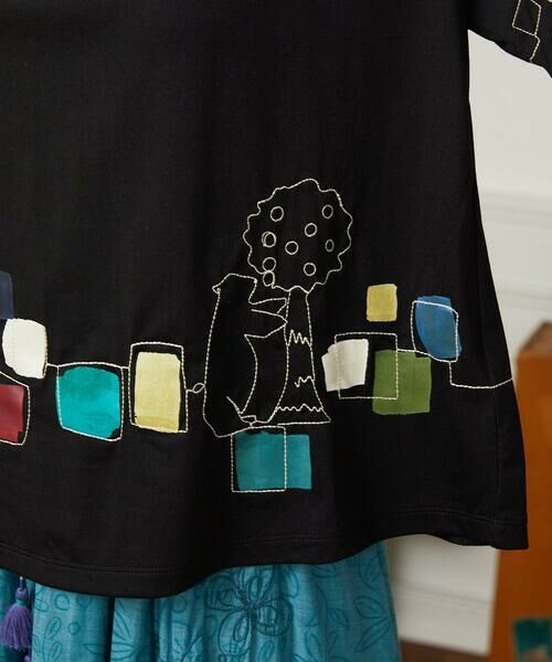 Jocomomola / ホコモモラ カットソー | 【接触冷感】Puerta de sol クラフト刺繍カットソー | 詳細7