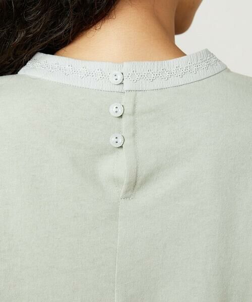 Jocomomola / ホコモモラ カットソー | フラワー刺繍ドッキングカットソー | 詳細10