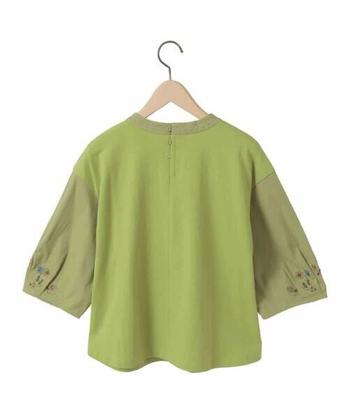 Jocomomola / ホコモモラ カットソー | フラワー刺繍ドッキングカットソー | 詳細15