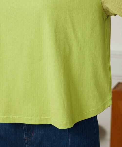 Jocomomola / ホコモモラ カットソー | フラワー刺繍ドッキングカットソー | 詳細5