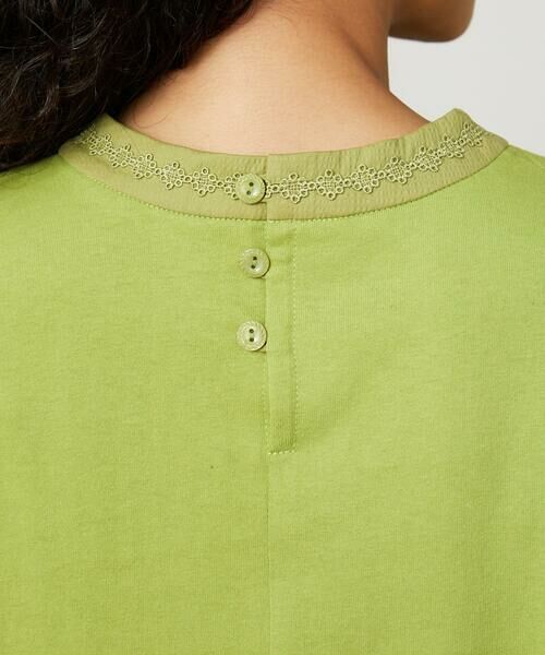 Jocomomola / ホコモモラ カットソー | フラワー刺繍ドッキングカットソー | 詳細6