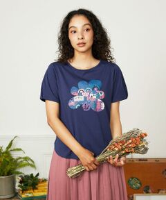 Jocomomola / ホコモモラ カットソー | 【接触冷感】フラワー発泡プリントTシャツ