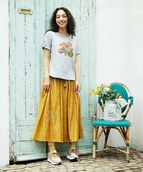 Jocomomola / ホコモモラ カットソー | 【接触冷感】フラワー発泡プリントTシャツ | 詳細11