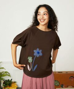 Jocomomola / ホコモモラ カットソー | Jardines フラワーモチーフクラフトカットソー