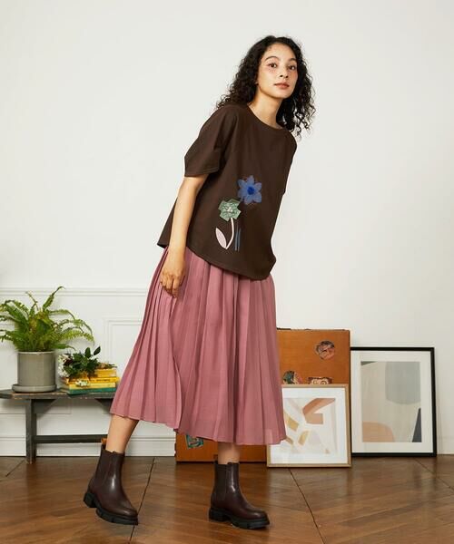 Jocomomola / ホコモモラ カットソー | Jardines フラワーモチーフクラフトカットソー | 詳細10