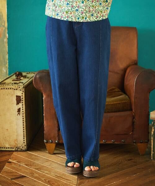 Jocomomola / ホコモモラ チノ・ワークパンツ | 【接触冷感】Rombo ワイドデニムパンツ(ブルー)