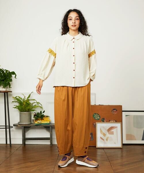 Jocomomola / ホコモモラ その他パンツ | Ba lon カーブシルエットワイドパンツ | 詳細14