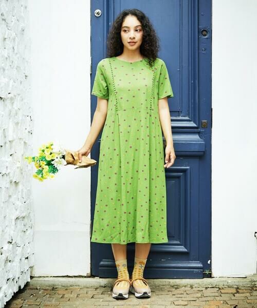 Jocomomola / ホコモモラ ロング・マキシ丈ワンピース | 【接触冷感】Charco ドットカットソーワンピース | 詳細13