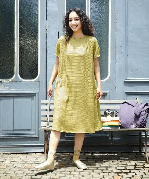 Jocomomola / ホコモモラ ロング・マキシ丈ワンピース | Granos de arroz ジャカードフレアワンピース | 詳細13