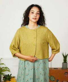 Jocomomola / ホコモモラ ノーカラージャケット | Granos de arroz ジャカードノーカラージャケット