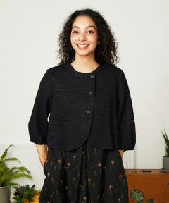 Jocomomola / ホコモモラ ノーカラージャケット | Granos de arroz ジャカードノーカラージャケット