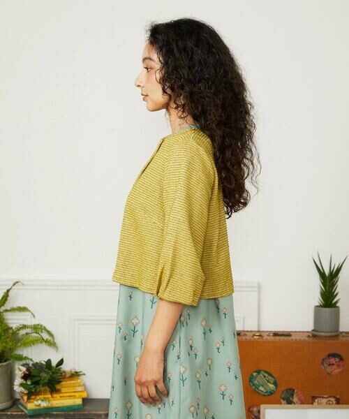 Jocomomola / ホコモモラ ノーカラージャケット | Granos de arroz ジャカードノーカラージャケット | 詳細1