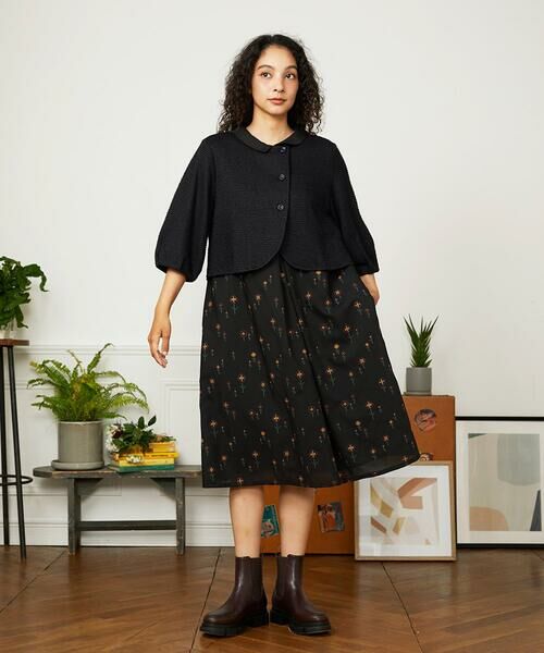 Jocomomola / ホコモモラ ノーカラージャケット | Granos de arroz ジャカードノーカラージャケット | 詳細11