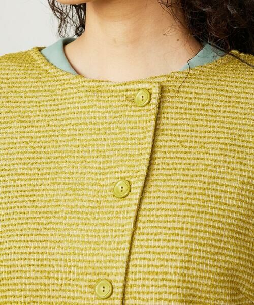 Jocomomola / ホコモモラ ノーカラージャケット | Granos de arroz ジャカードノーカラージャケット | 詳細3