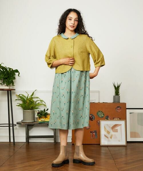 Jocomomola / ホコモモラ ノーカラージャケット | Granos de arroz ジャカードノーカラージャケット | 詳細8