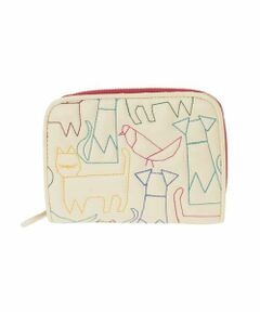 Jocomomola / ホコモモラ その他小物 | アニマルステッチジップポケット二つ折り財布