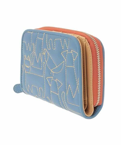 Jocomomola / ホコモモラ その他小物 | アニマルステッチジップポケット二つ折り財布 | 詳細1