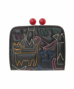 Jocomomola / ホコモモラ その他小物 | アニマルステッチがま口二つ折り財布