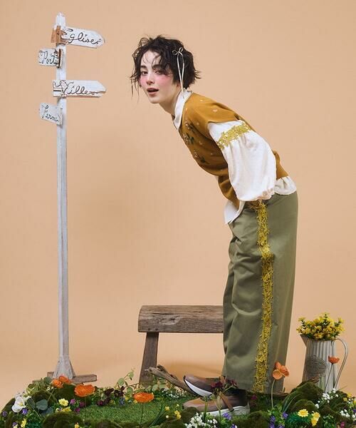 Jocomomola / ホコモモラ シャツ・ブラウス | Encaje de Animal フラワーレースドビーブラウス | 詳細13