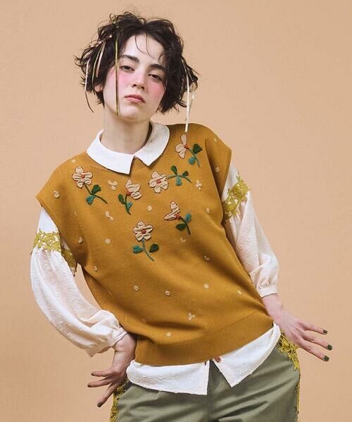 Jocomomola / ホコモモラ シャツ・ブラウス | Encaje de Animal フラワーレースドビーブラウス | 詳細14