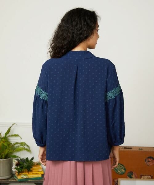 Jocomomola / ホコモモラ シャツ・ブラウス | Encaje de Animal フラワーレースドビーブラウス | 詳細2