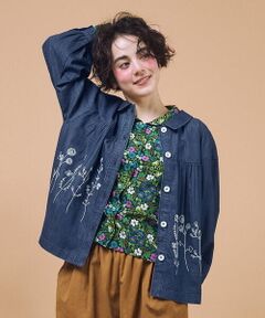 Jocomomola / ホコモモラ シャツ・ブラウス | Jardines コード刺繍デニムブラウス