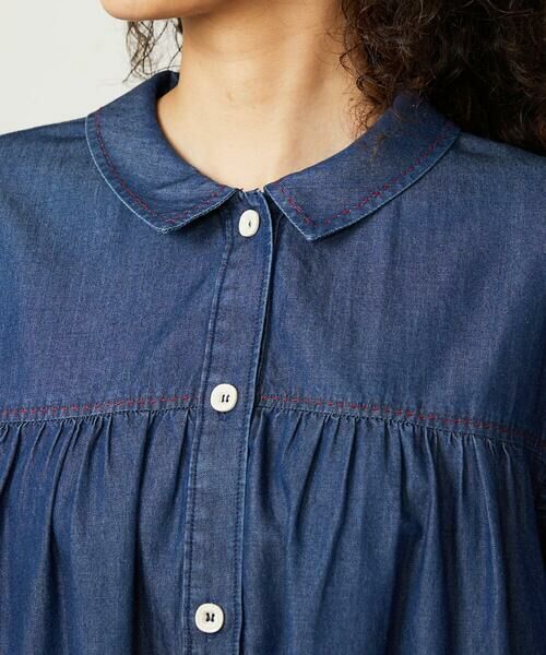 Jocomomola / ホコモモラ シャツ・ブラウス | Jardines コード刺繍デニムブラウス | 詳細4