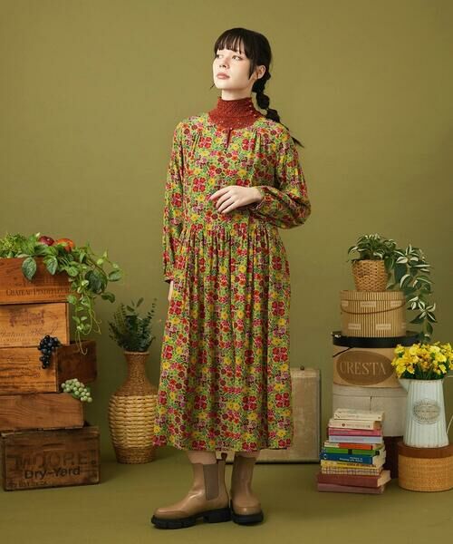 Jocomomola / ホコモモラ ロング・マキシ丈ワンピース | Calle de la Flor Alta フラワープリントワンピース | 詳細10