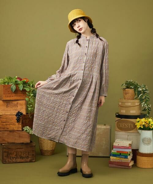 Jocomomola / ホコモモラ ロング・マキシ丈ワンピース | Mapa チェックワンピース | 詳細13