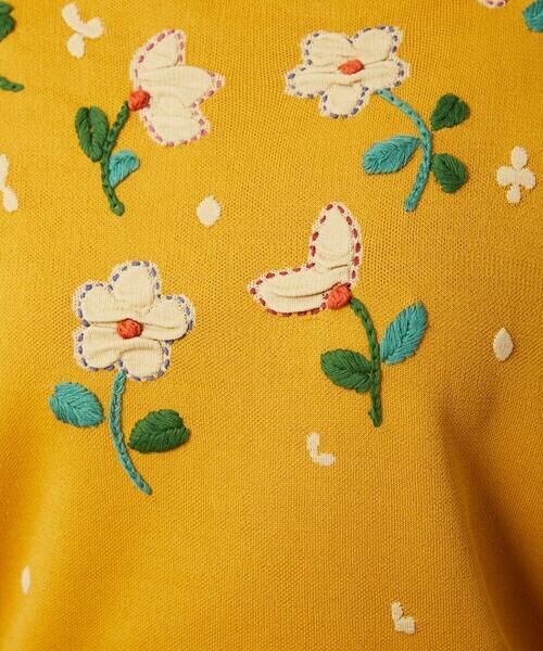 Jocomomola / ホコモモラ ニット・セーター | Flor Alta フラワー刺繍ニットプルオーバー | 詳細10