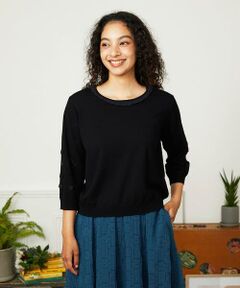 Jocomomola / ホコモモラ ニット・セーター | Encaje フラワーレースニットプルオーバー