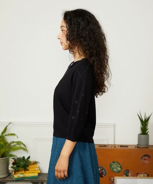 Jocomomola / ホコモモラ ニット・セーター | Encaje フラワーレースニットプルオーバー | 詳細1