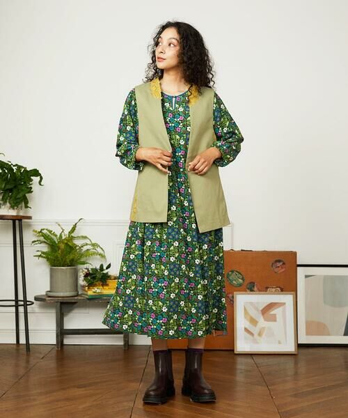 Jocomomola / ホコモモラ ベスト | Encaje de Animal フラワーレースジレ | 詳細13