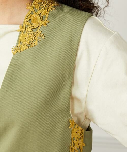 Jocomomola / ホコモモラ ベスト | Encaje de Animal フラワーレースジレ | 詳細6