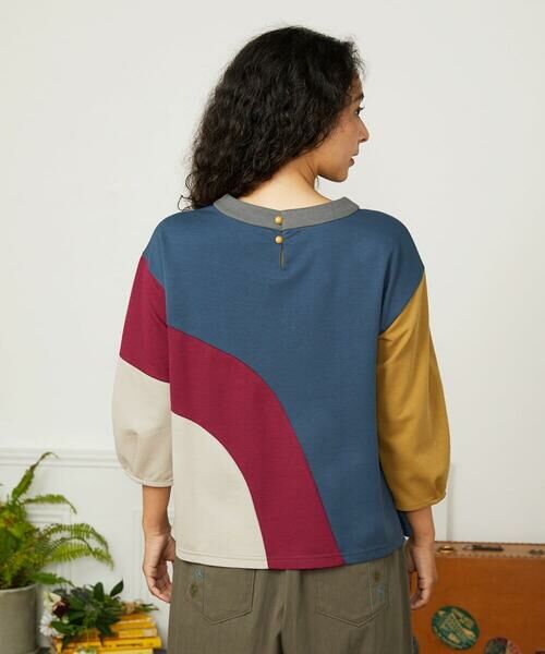 Jocomomola / ホコモモラ カットソー | Rompecabezas パッチワーク切り替えカットソー | 詳細2
