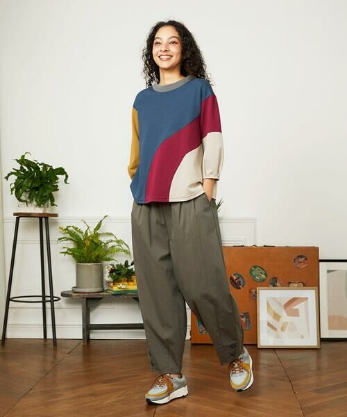 Jocomomola / ホコモモラ カットソー | Rompecabezas パッチワーク切り替えカットソー | 詳細8