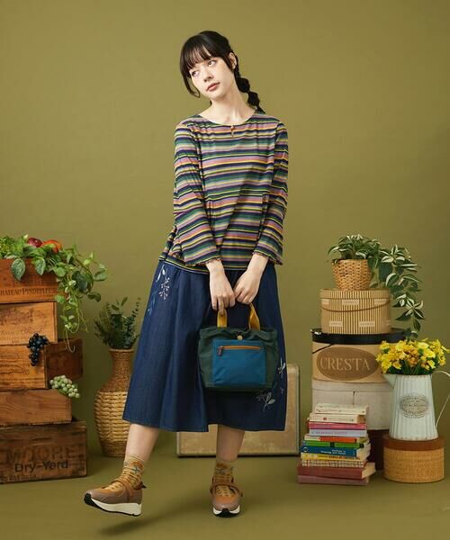 Jocomomola / ホコモモラ カットソー | アムンゼン ボーダーフレアカットソー | 詳細11