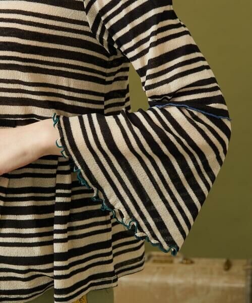 Jocomomola / ホコモモラ カットソー | アムンゼン ボーダーフレアカットソー | 詳細5