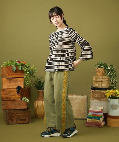 Jocomomola / ホコモモラ カットソー | アムンゼン ボーダーフレアカットソー | 詳細8